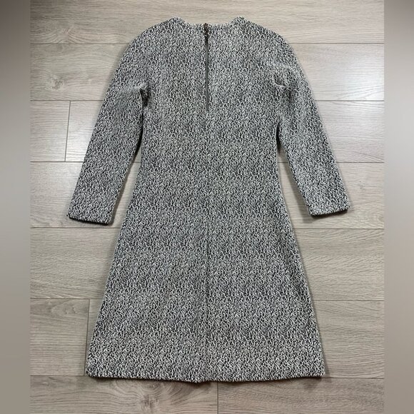 & Other Stories Textured Long Sleeve Black & White Dress - Picture 3 of 13